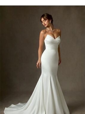 NWT Azazie Lanelle Strapless Mermaid Wedding Dress Size 2 **READ DESCRIPTION